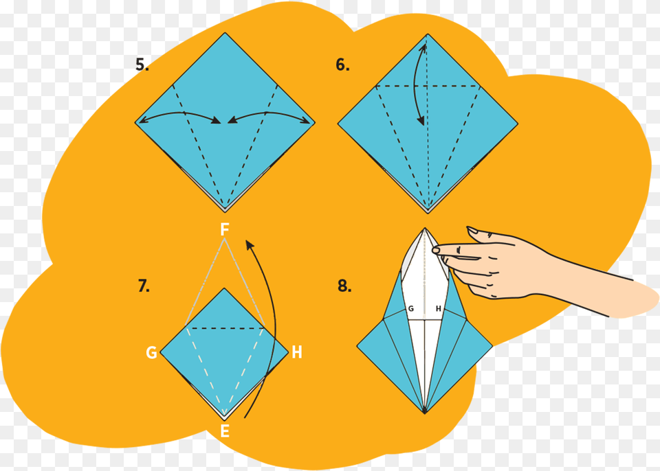 Make An Origami Paper Stork Geometric, Toy, Art, Kite Free Transparent Png