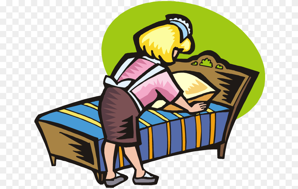 Make Bed Clipart Clean Bed Clipart, Furniture, Person, Reading, Book Png Image