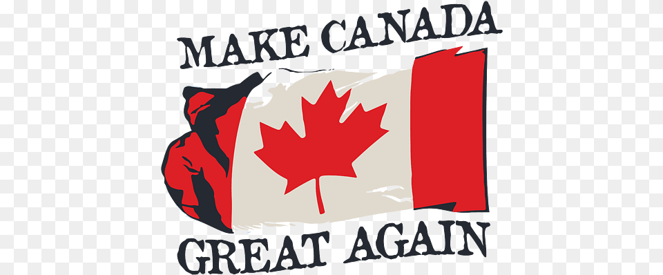Make Canada Great Again Funny Canadian Flag Mcga Pun Greeting Card Canada Funny Flag, Leaf, Plant, Logo Free Png