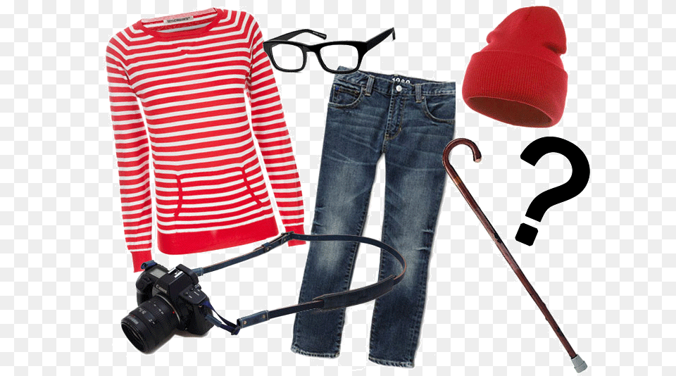 Make Do It Yourself Costumes Where39s Waldo Diy Halloween Costume, Photography, Clothing, Pants, Jeans Free Png Download