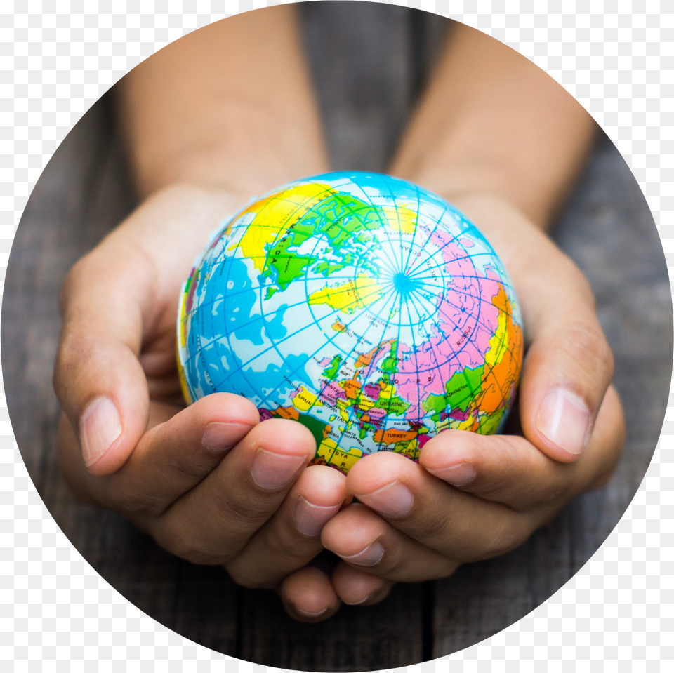 Make Friends Across The Globe Person Holding Globe Free Png