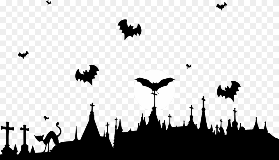 Make Friends With Fear Halloween Background Hd, Silhouette Free Transparent Png