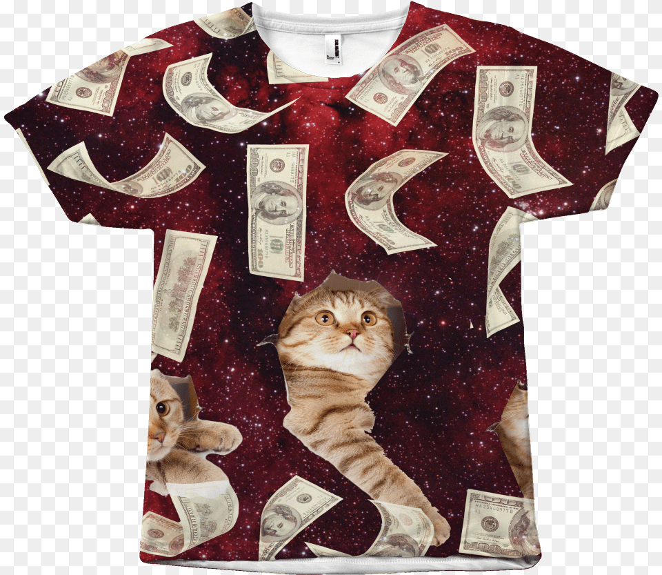 Make It Rain Cat T Shirt Pattern, Animal, Mammal, Pet, Clothing Free Png Download