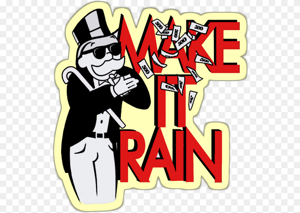 Make It Rain Make It Rain Monopoly, Book, Comics, Publication, Person Free Transparent Png