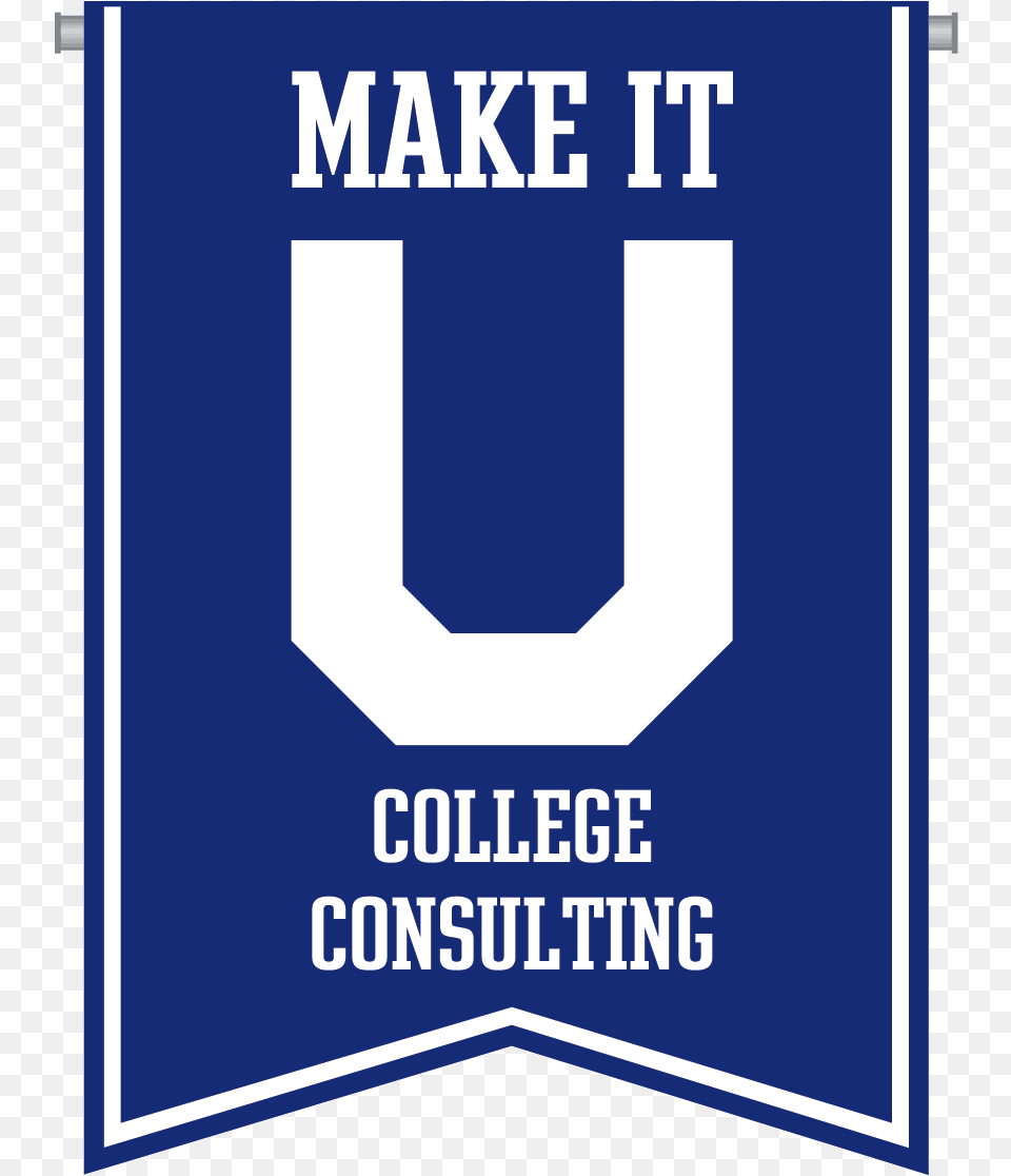 Make It U College Consulting Blue Logo, Sign, Symbol, Text, Advertisement Png Image