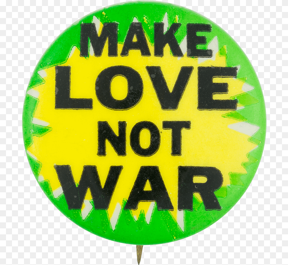 Make Love Not War Cause Button Museum, Badge, Logo, Symbol Free Png