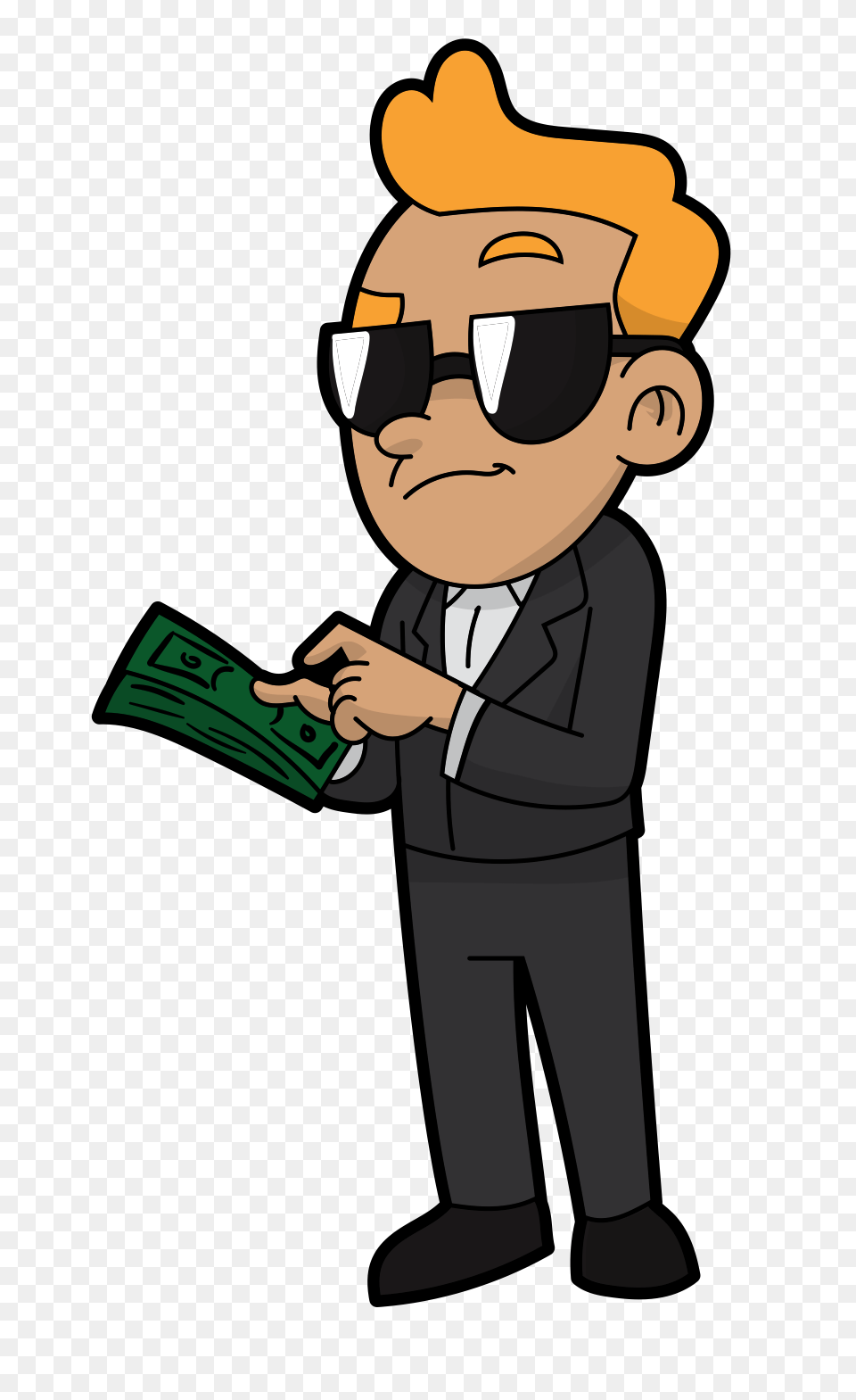 Make Money Clipart Money Man, Cartoon, Person, Face, Head Free Transparent Png