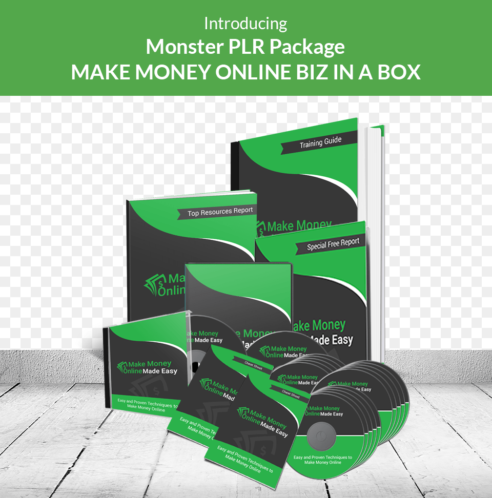 Make Money Online Made Easy Biz In A Box Monster Plr Make Money Online Made Easy Videos Plr, Advertisement, Poster Png Image