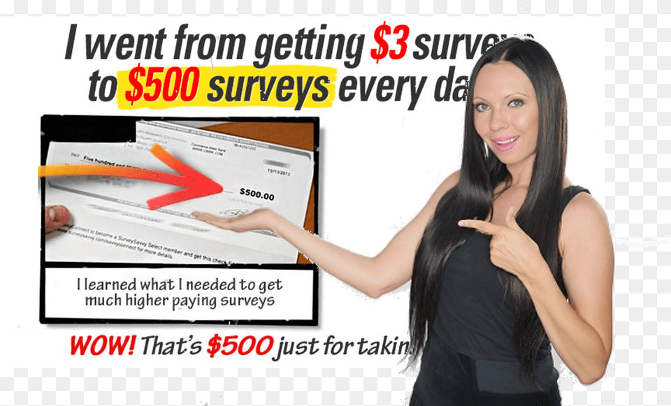 Make Money Surveys, Adult, Person, Woman, Female Png