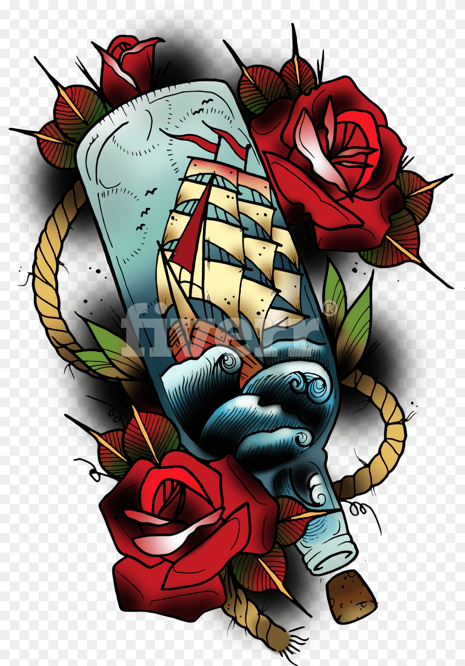 Make Neotraditional By Jilliancorpse Neo Traditional Tattoo Designs, Rose, Plant, Flower, Art Free Transparent Png