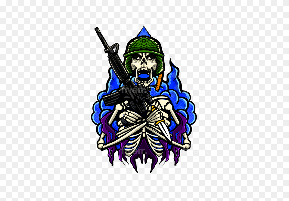 Make Premium Mascot Esport Gaming Youtube Discord Logo Firearms, Adult, Person, Man, Male Free Transparent Png