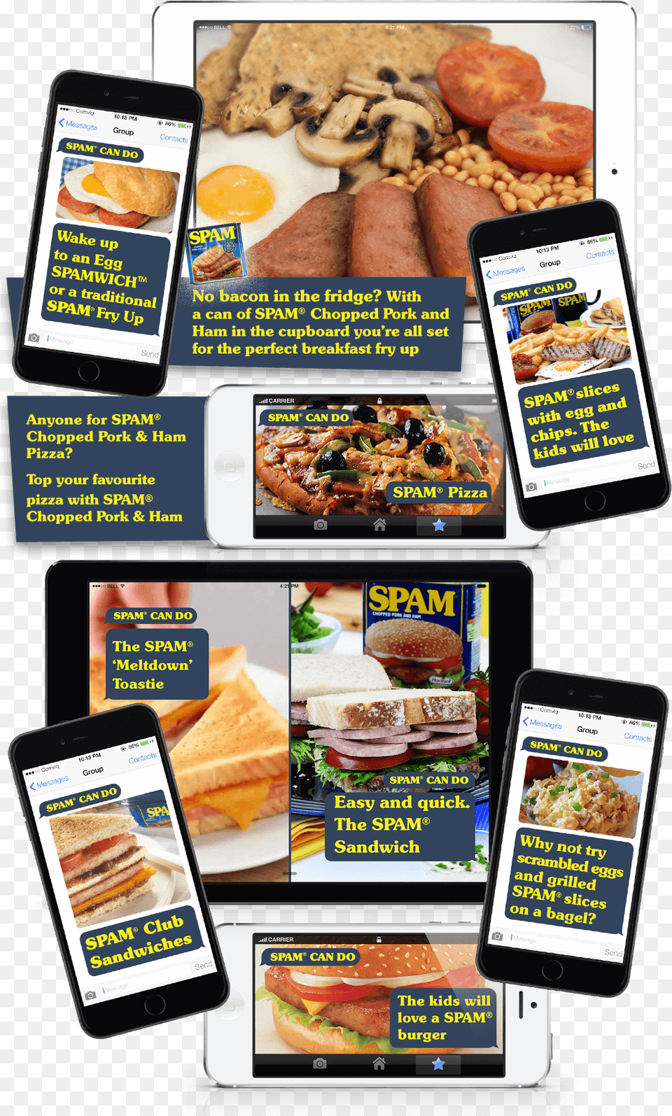 Make The Most Of Spam Chopped Pork And Ham Convenience Food, Burger, Lunch, Meal, Electronics Free Png Download
