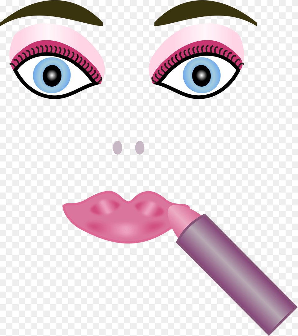Make Up Face Clipart, Cosmetics, Lipstick, Smoke Pipe Free Png