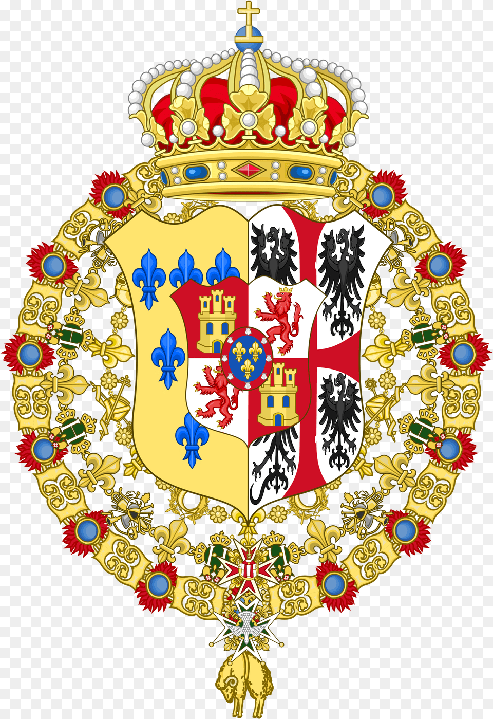Make Your Own Coat Of Arms Template File Ducal Coat Philip V Of Spain Coat Of Arms, Accessories, Jewelry, Adult, Bride Free Png