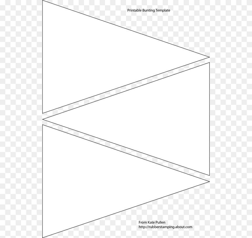 Make Your Own Custom Bunting Using This Blank Bunting Paper Bunting Template, Triangle Png