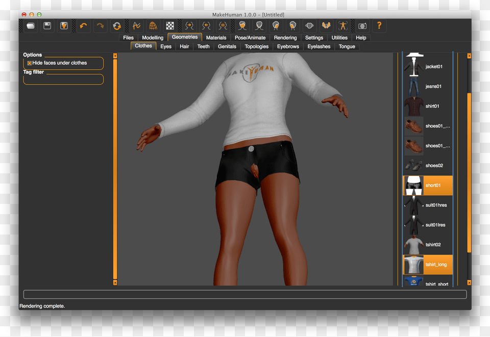 Makehuman Vagina Graphics Software, Back, Person, Hand, Shorts Free Png Download