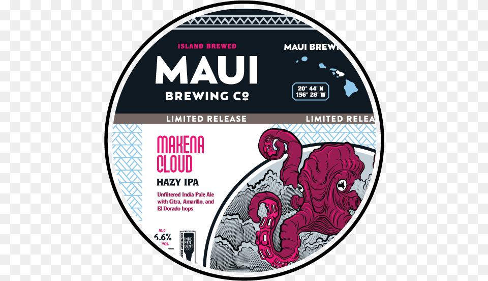 Makena Cloud Hazy Ipa Maui Two Tickets To Paradise, Disk, Dvd Png