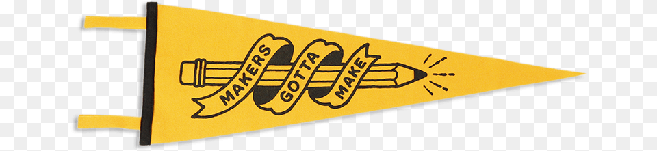 Makers Gotta Make Pennant Stencil, Text Free Transparent Png