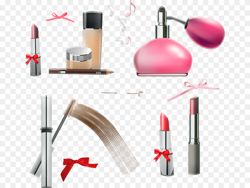 Makeup Brushes, Cosmetics, Lipstick Free Png