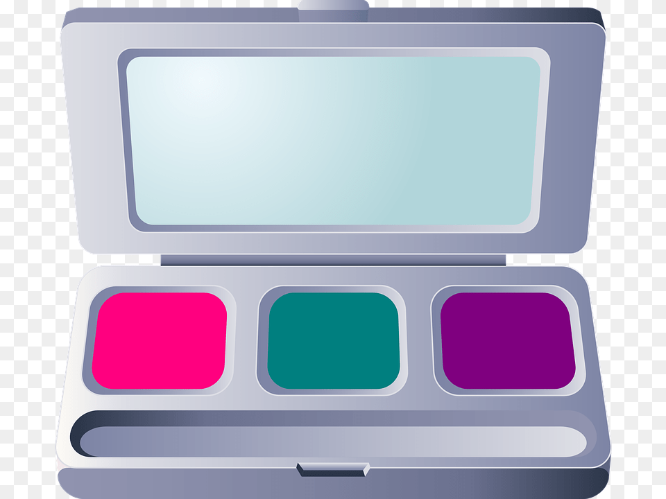 Makeup Eyeshadow Compact Mirror Case Pink Eye Shadow Clipart, Paint Container, Palette Png Image