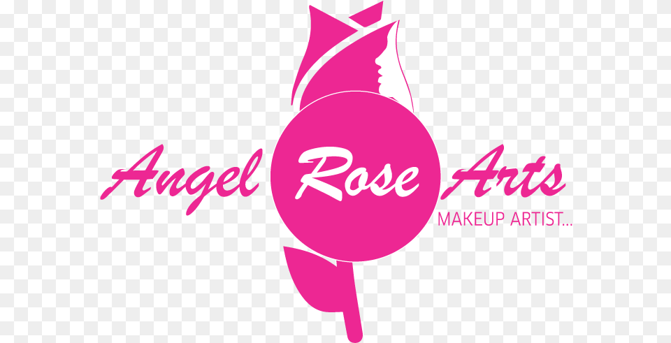Makeup Logo Design For Angel Rose Aryan, Purple, People, Person, Flower Png Image