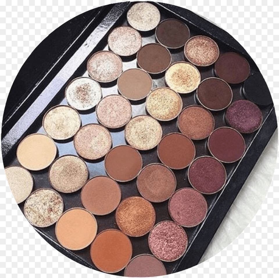 Makeup Tumblr Aesthetics Tan Eyeshadow Palette Warm, Paint Container, Plate Png