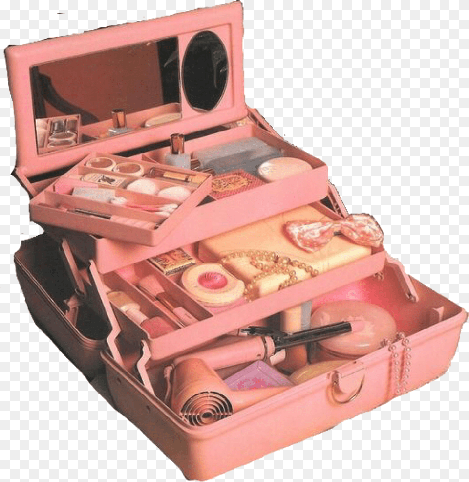 Makeup Vintage Pink Aesthetic Aesthetic Pink Makeup Vintage Makeup Aesthetic, First Aid, Box Png