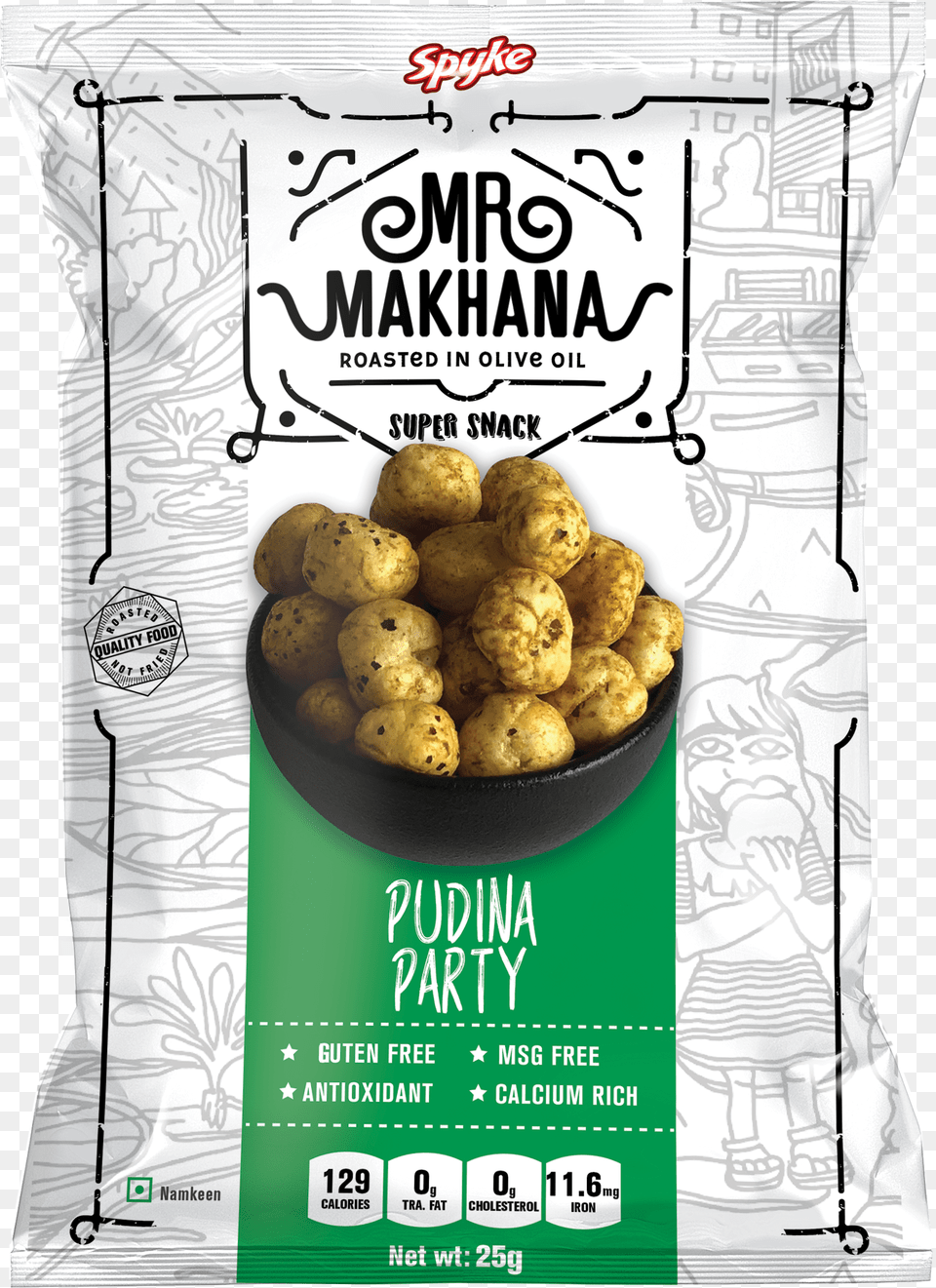 Makhana Mocks Pudina Party Mr Makhana, Food, Plant, Potato, Produce Free Png