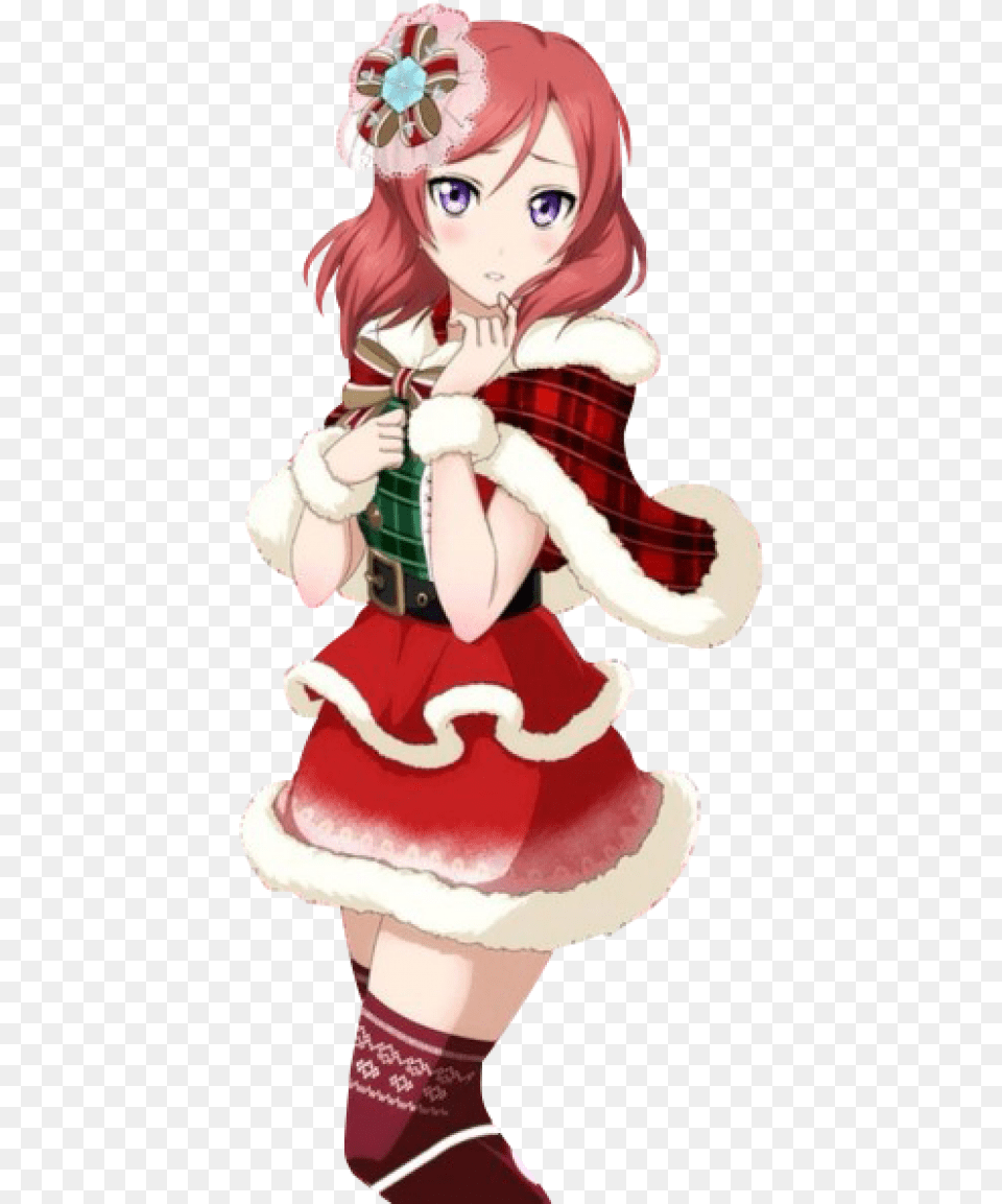 Maki Nishikino Christmas Uniform Cosplay Costume Love Live Maki Fairy, Book, Comics, Publication, Baby Free Png