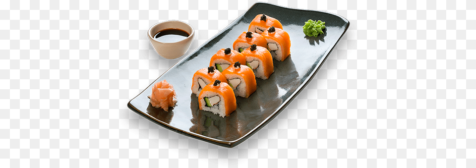 Maki Smoked Salmon Roll, Dish, Food, Meal, Sushi Png Image