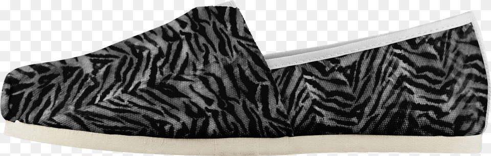 Maki Stunning Gray Tiger Stripe Womenquots Comfy Flats Monochrome, Clothing, Footwear, Shoe, Sneaker Png Image
