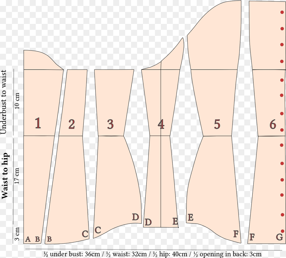 Making A Corset Pattern, Chart, Plot, Measurements, Text Free Png Download