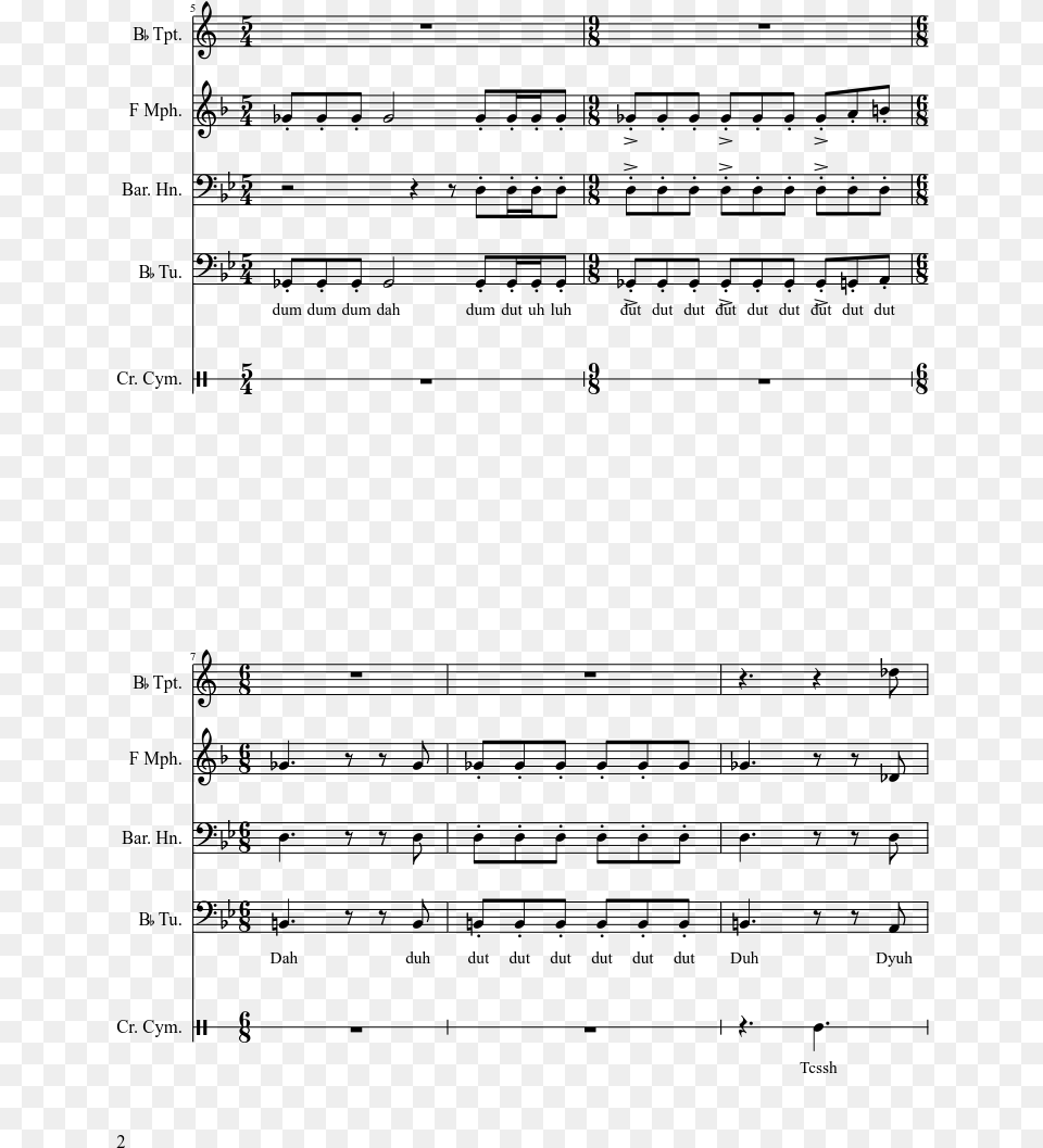 Making A Krabby Patty Sheet Music 2 Of 5 Pages Sheet Music, Gray Png Image