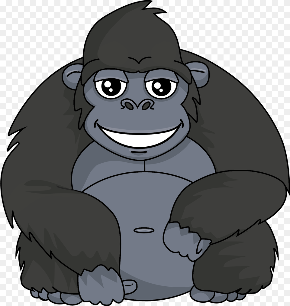 Making Gorillas Gongo Studiosgongo Studios Gongofun Cute Gorilla Clip Art, Animal, Ape, Mammal, Wildlife Free Png