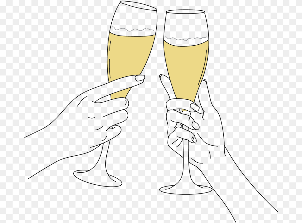 Making Resolutions Stick Champagne Stemware, Adult, Male, Man, Person Free Png