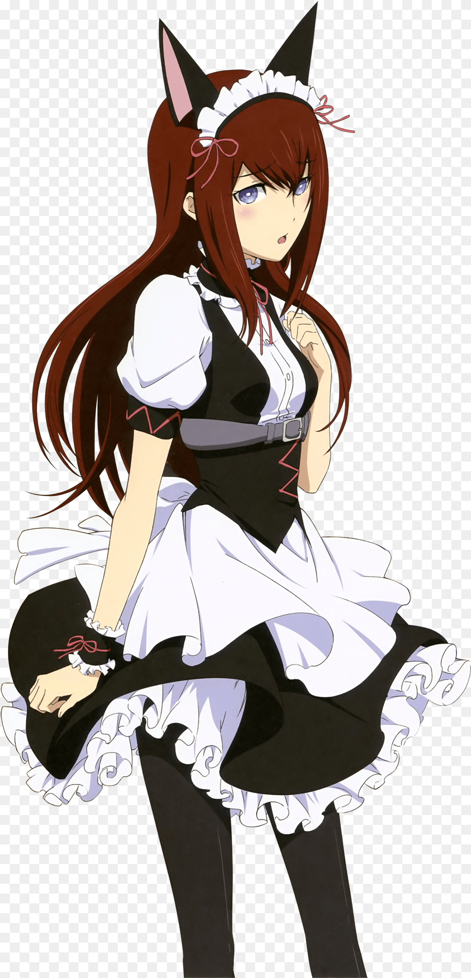 Makise Kurisu Maid, Book, Comics, Publication, Manga Png Image