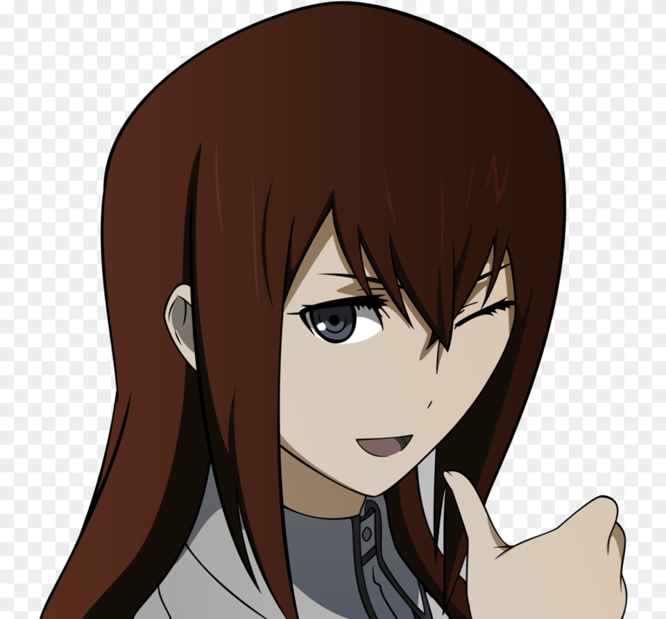 Makise Kurisu Steins Gate Kurisu Thumbs Up, Publication, Book, Comics, Adult Free Transparent Png