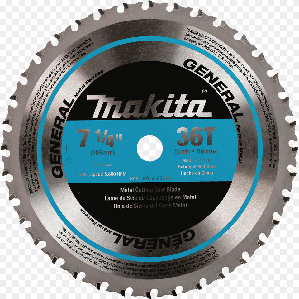 Makita 7 1 4 In Blade, Electronics, Hardware, Computer Hardware Free Transparent Png