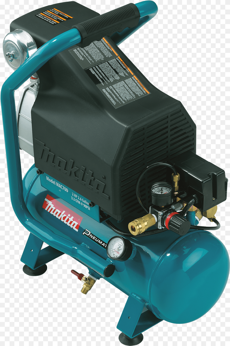 Makita Air Compressor Makita Mac700 2 Hp Hot Dog Compressor, Machine, Car, Transportation, Vehicle Free Png Download