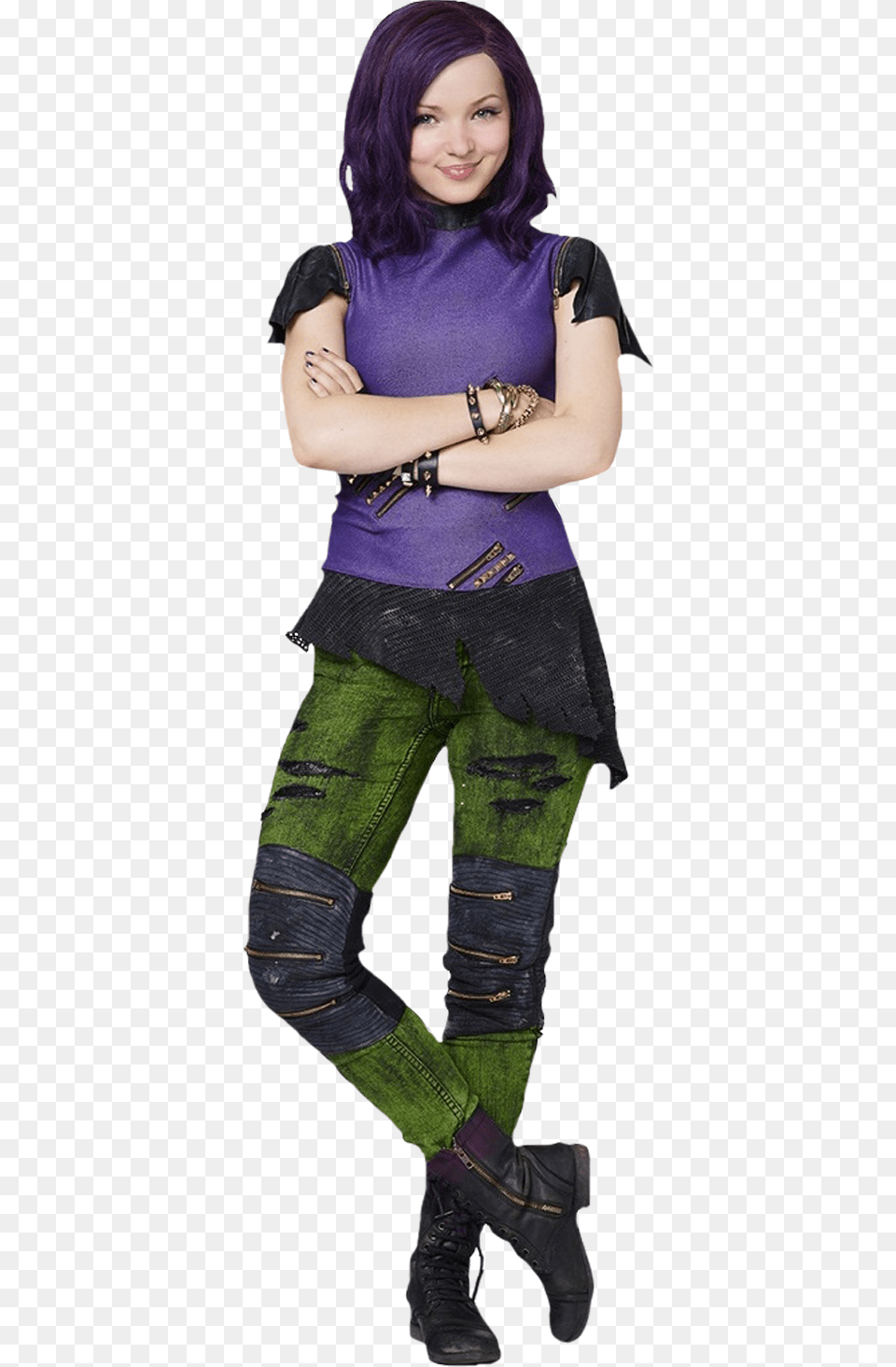Mal Descendants Characters Mal From Descendants 1 Transparent, Person, Clothing, Costume, Pants Free Png Download
