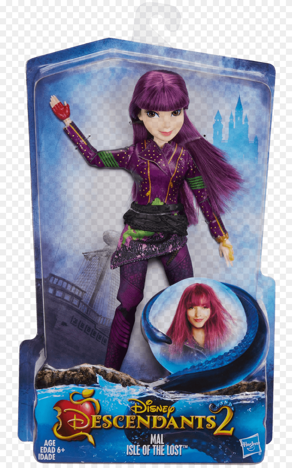 Mal Disney Descendants 2 Dolls, Book, Child, Female, Girl Free Png