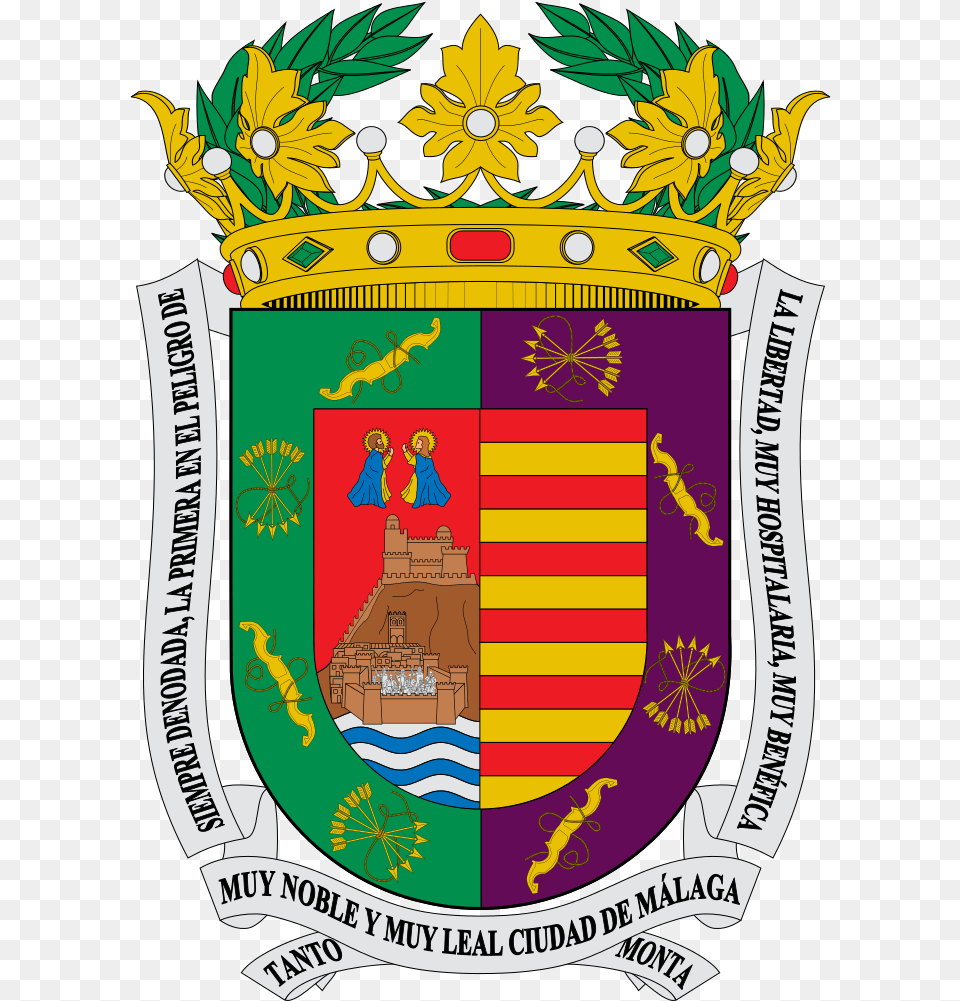 Malaga Coat Of Arms, Emblem, Symbol, Person, Armor Free Transparent Png
