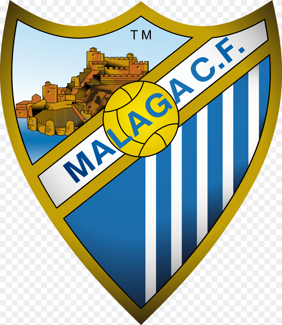Malaga Football Club Logo Malaga Logo, Armor, Shield, Badge, Symbol Png Image