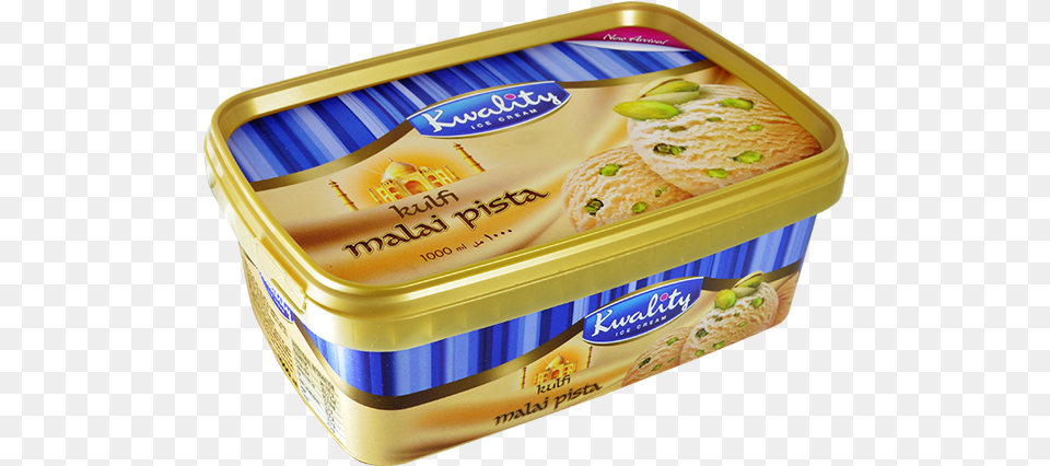 Malai Pista Kulfi 1000ml Kwality Ice Cream Malai Pista Kulfi, Tin, Food, Butter Png Image
