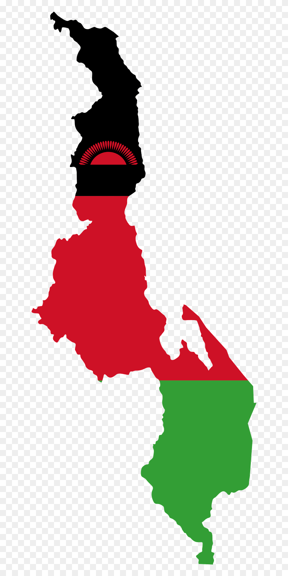 Malawi Flag Map Clipart, Chart, Plot, Land, Nature Free Png