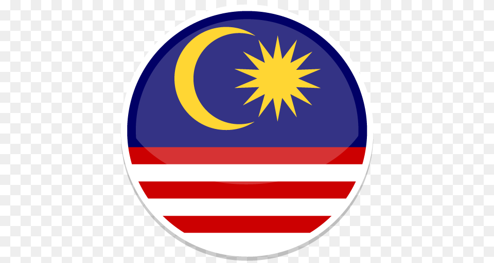Malaysia Icon Round World Flags, Logo, Emblem, Symbol, Flag Free Png Download
