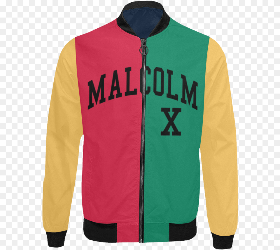 Malcolm X Color Block Sweater, Clothing, Coat, Jacket, Shirt Free Transparent Png