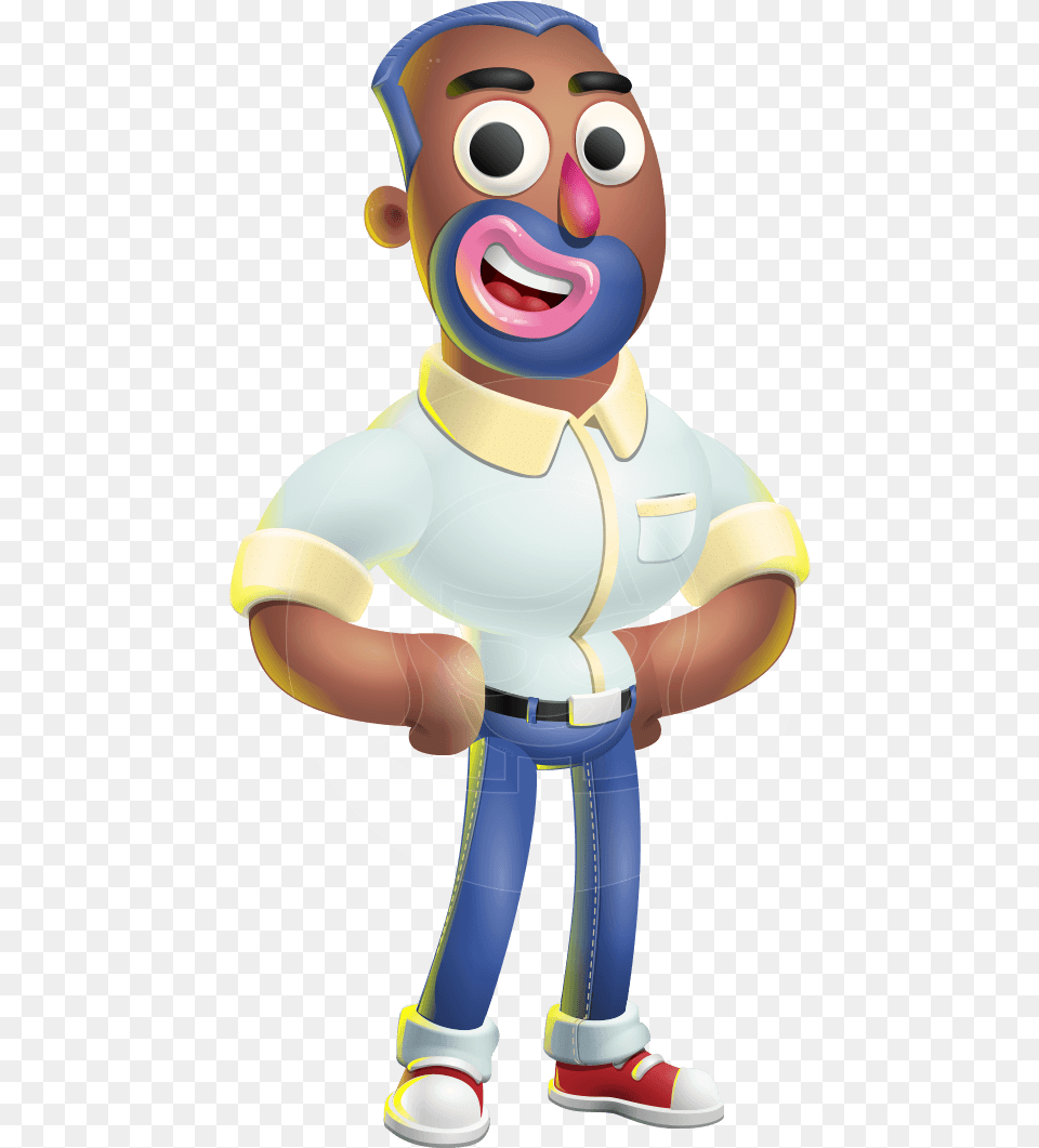 Male African American Cartoon Vector 3d Character Aka Cartoon, Toy Free Png Download