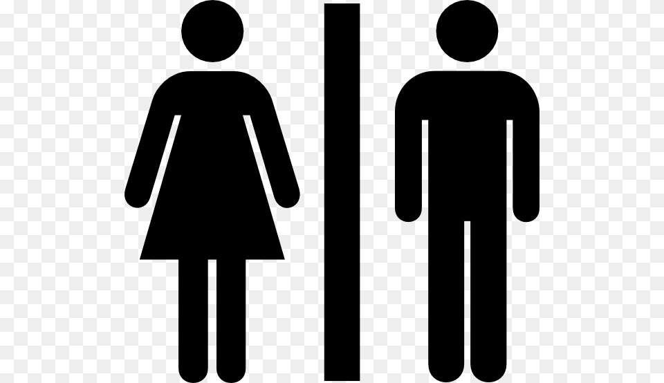 Male And Female Bathroom Clip Art, Sign, Symbol, Person, Road Sign Png