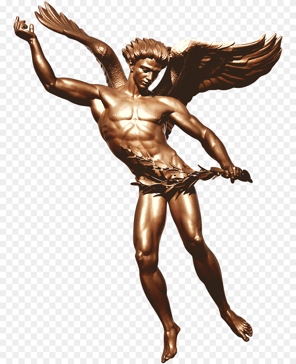 Male Angel, Bronze, Adult, Man, Person Png Image